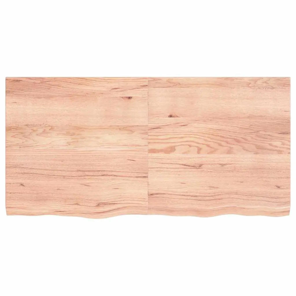 Bathroom Countertop Worktop 120x60cm Treated Solid Wood Brown Vanity Top