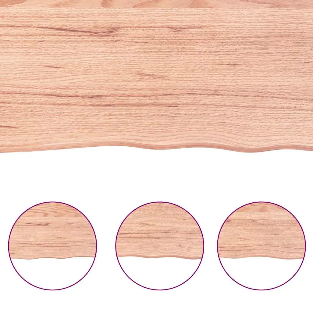 Bathroom Countertop 140x50x4cm Solid Oak Wood