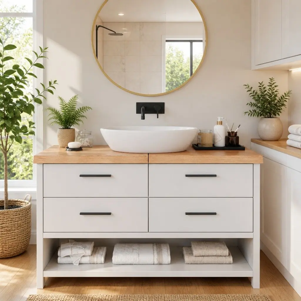 Bathroom Countertop 140x50x6 cm Solid Oak Wood