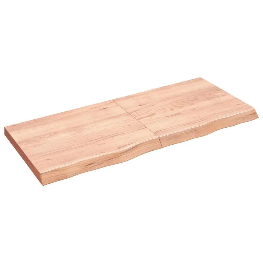 Bathroom Countertop 140x60cm Solid Oak Wood Vanity Top Brown