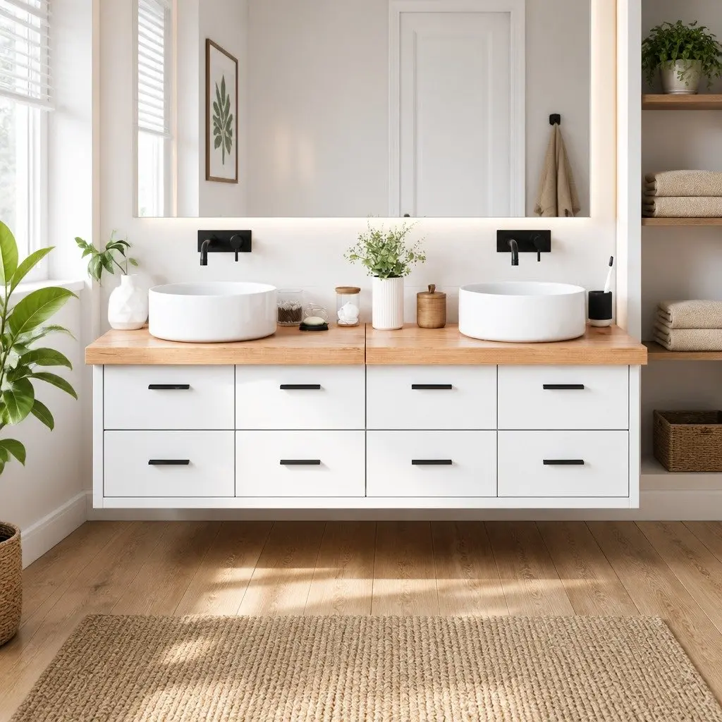 Bathroom Countertop Solid Wood 180x50x6 cm Brown Vanity Top Worktop Shelf