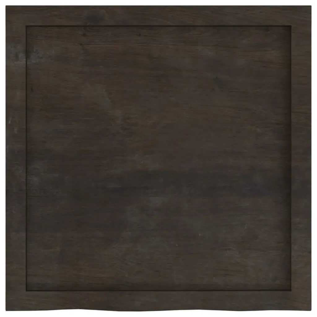 Bathroom Countertop Solid Oak Wood Dark Brown Treated Worktop Surface 60x60x4cm