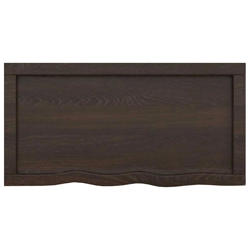 Dark Brown Solid Oak Bathroom Countertop Kitchen Worktop Vanity Top 80x40cm