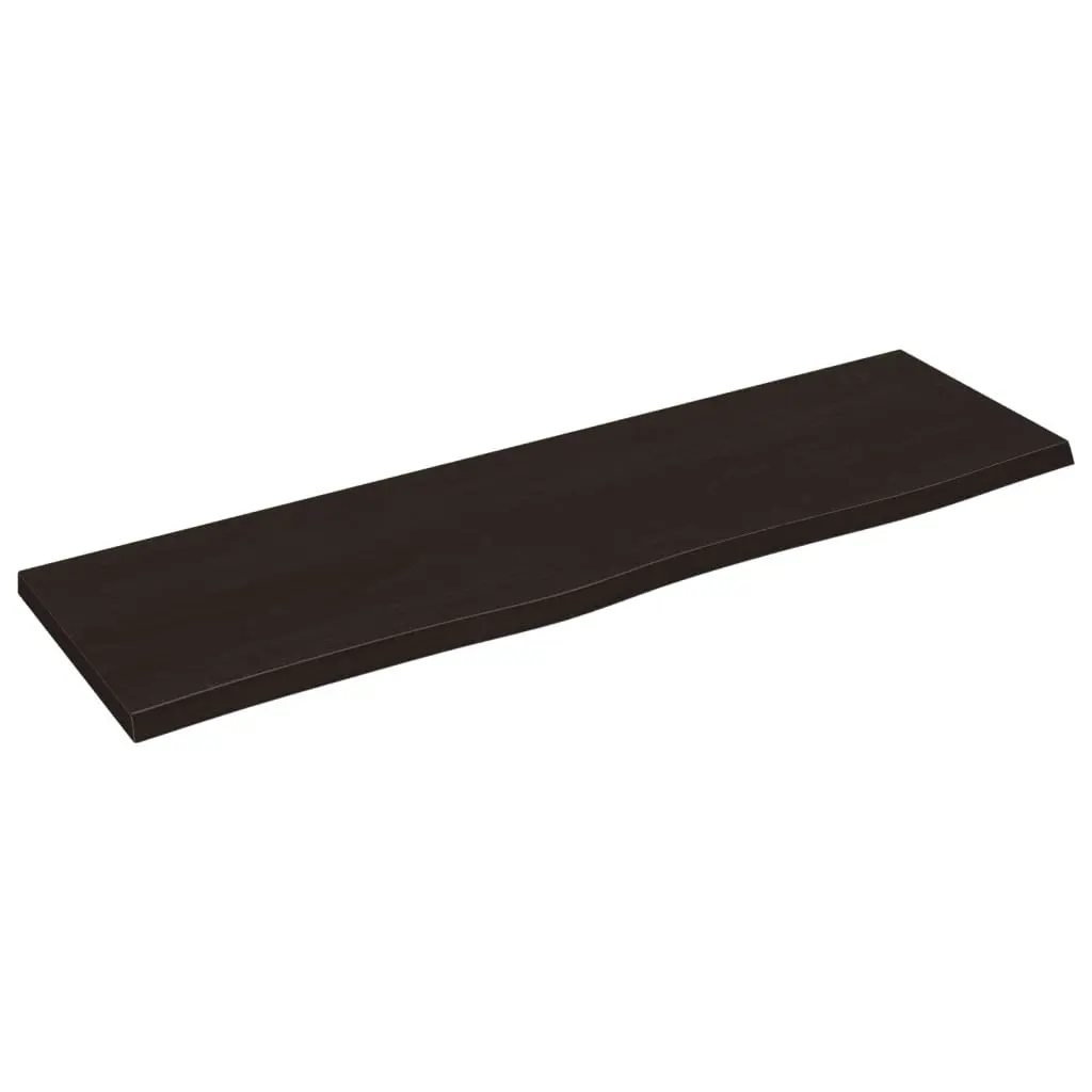 Bathroom Countertop Solid Wood Dark Brown Treated Vanity Worktop Kitchen Top
