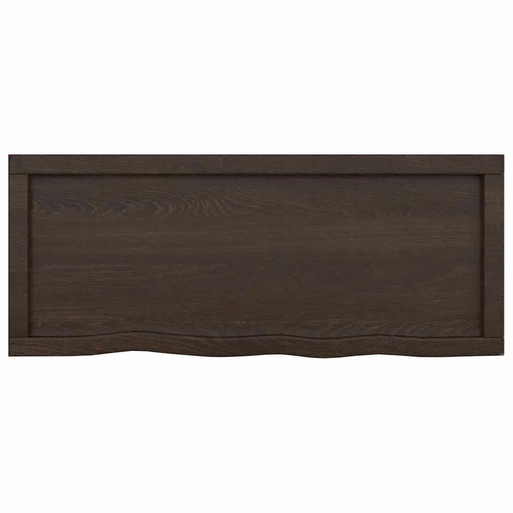 Bathroom Countertop Solid Oak Wood Dark Brown Treated Vanity Top Worktop Shelf