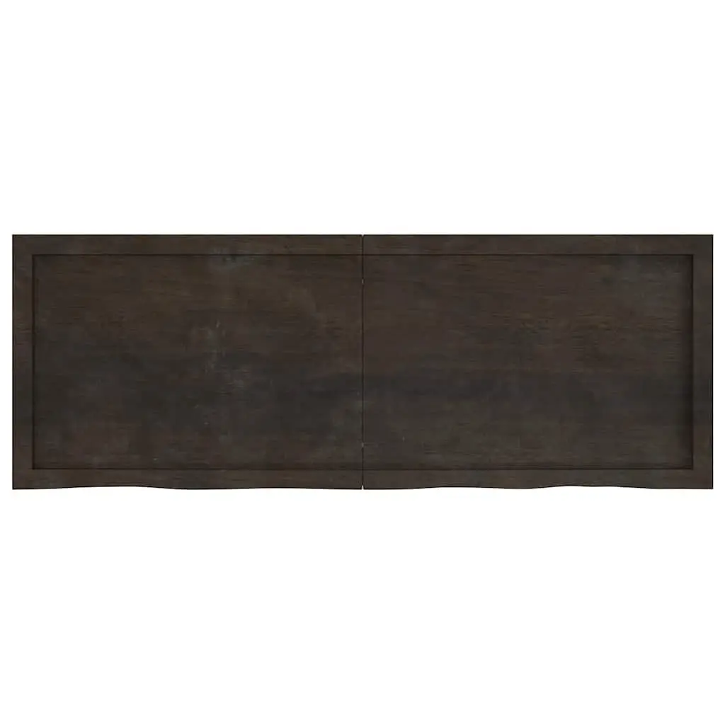 Bathroom Countertop Vanity Top Worktop Solid Wood Dark Brown 140x50cm Kitchen