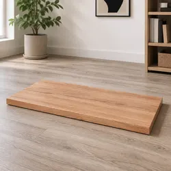 Solid Oak Wood Table Top Specifications 80x60cm Brown