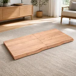 Solid Oak Wood Table Top 120x60cm with Live Edge
