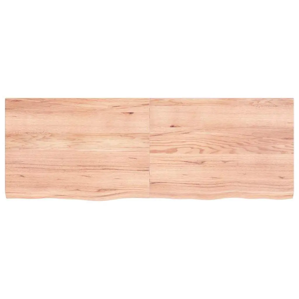 Solid Oak Wood Table Top for Home or Commercial Use 140x50cm Live Edge Treated