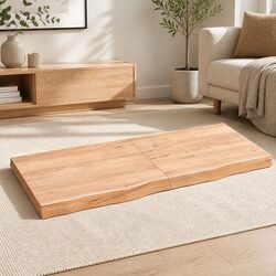 Dimensions: Solid Oak Table Top 140x60x6 cm, Live Edge