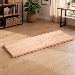 Solid Oak Wood Tabletop 160 x 60 cm, Brown, Foldable