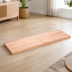Solid Oak Wood Table Top 180x60 cm with Live Edge