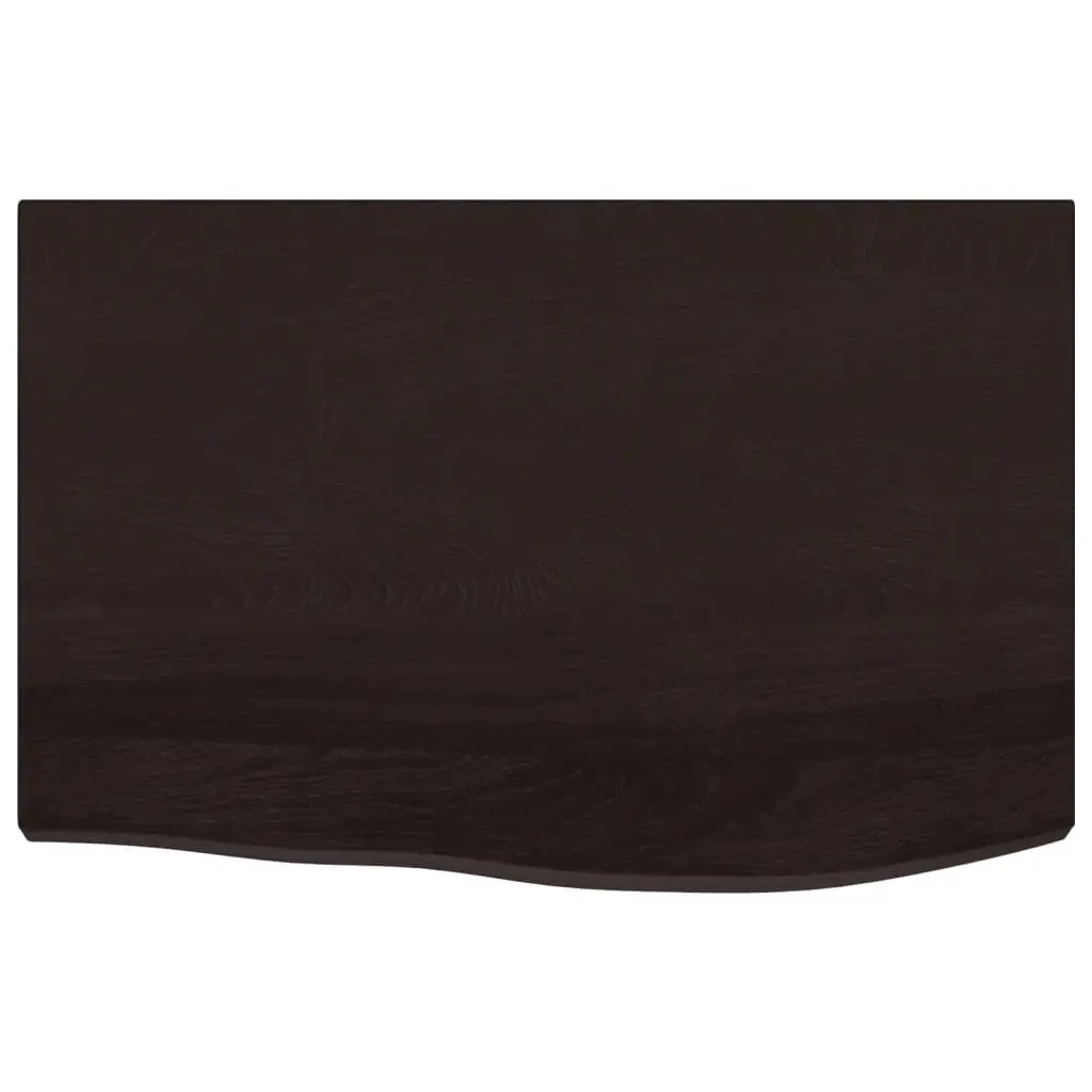 Dark Brown Solid Oak Replacement Table Top 60x40 cm