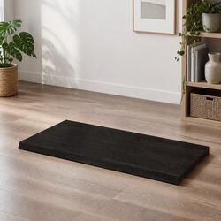 Solid Oak Wood Tabletop 60x50x4cm - Handmade Dark Brown