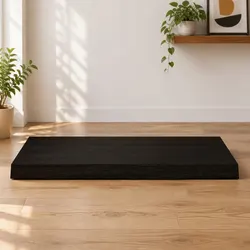 Solid Oak Wood Tabletop: 80x50x6 cm, Dark Brown, Live Edge