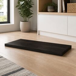 Dark Brown Solid Oak Table Top Dimensions 80x60x6 cm