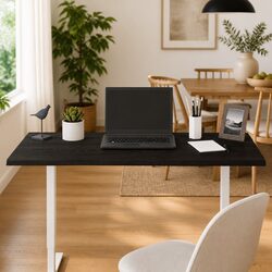 Table Top Solid Oak Wood Dark Brown 100x50x2cm Treated Replacement Board DIY