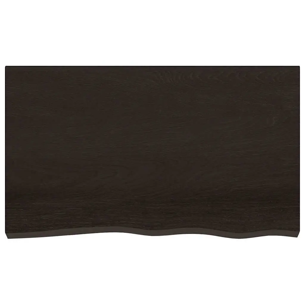 Dark Brown Solid Oak Table Top 100x60x6cm