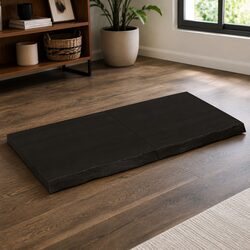 Solid Oak Wood Table Top Dimensions 120x60cm - Dark Brown