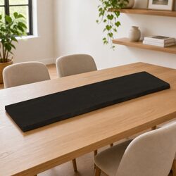 Solid Oak Wood Table Top 140x40cm Dark Brown Treated Wooden Tabletop Replacement