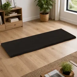 Solid Oak Wood Tabletop Dimensions: 160x60cm, Dark Brown