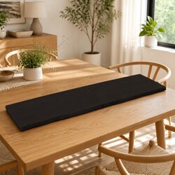 Solid Oak Wood Table Top Specifications - Dark Brown 180x50cm