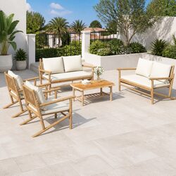 Specifications for 5-Piece Outdoor Bamboo Lounge Set