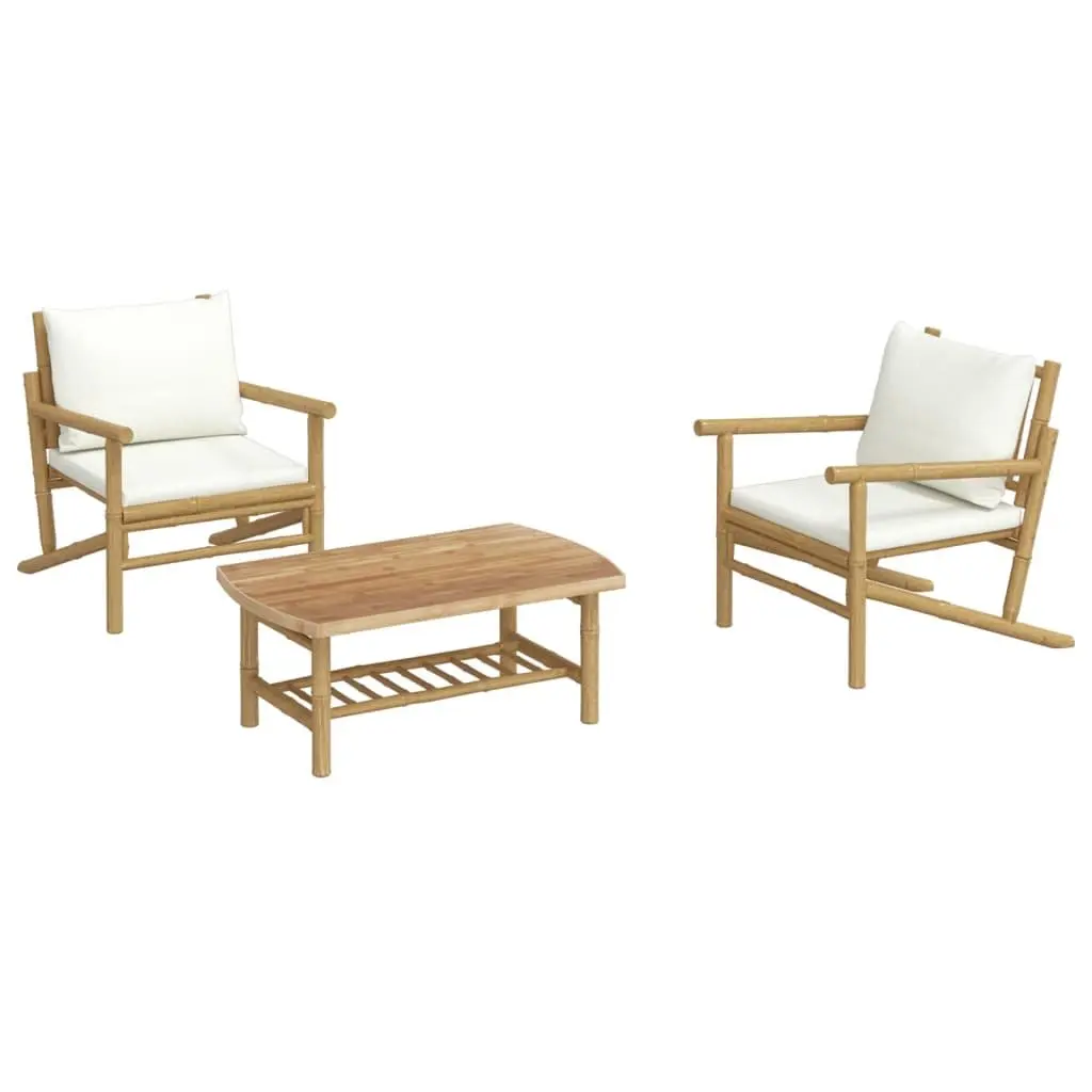 Bamboo Lounge Set with Cushions