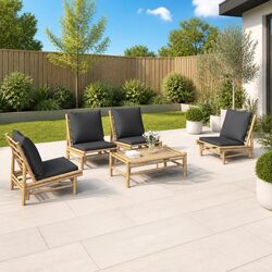 Specifications of the 5-Piece Bamboo Garden Lounge Set