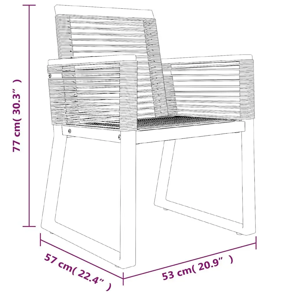 Outdoor Dining Set 7 Piece for Garden Black Rattan Chairs and Table