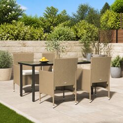 Garden Dining Set Specifications: 5-Piece Outdoor Furniture
