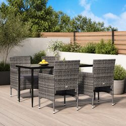 Specifications for 5-Piece Outdoor Dining Set in Grey