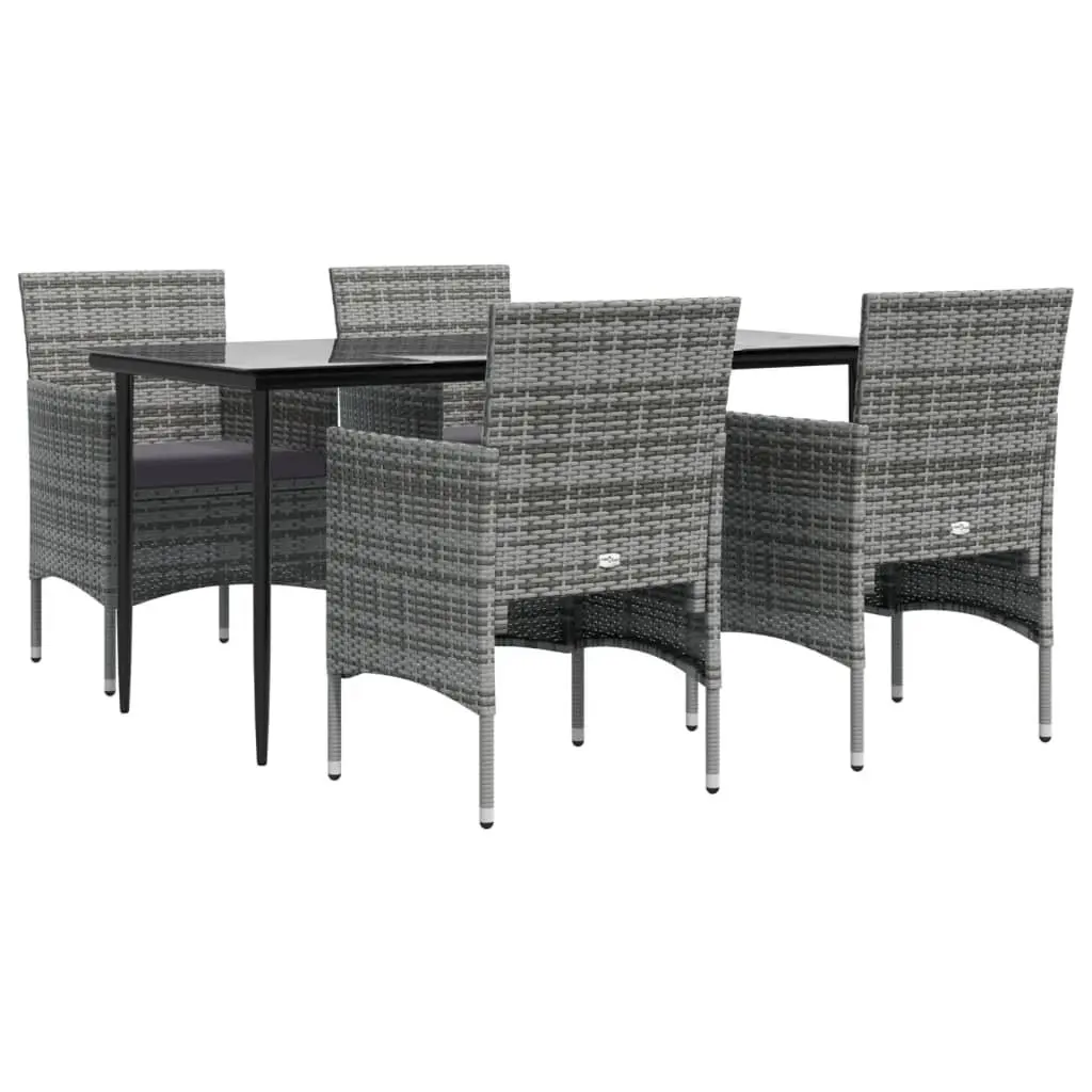 5-Piece Outdoor Dining Set in Grey