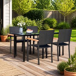 5 Piece Garden Dining Set with Dimensions and Specs