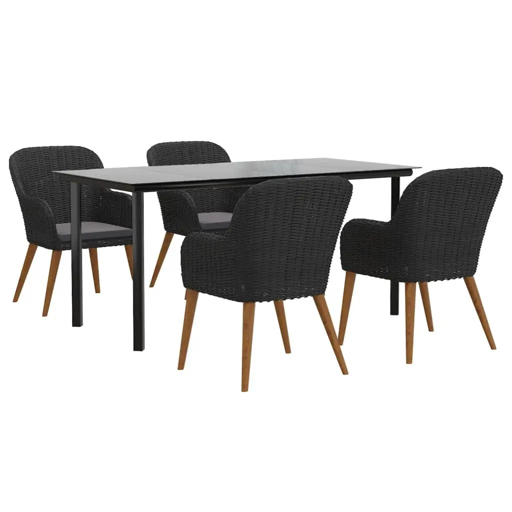 Garden Dining Set 5 Piece Outdoor Patio Furniture Table Chairs with Cushions