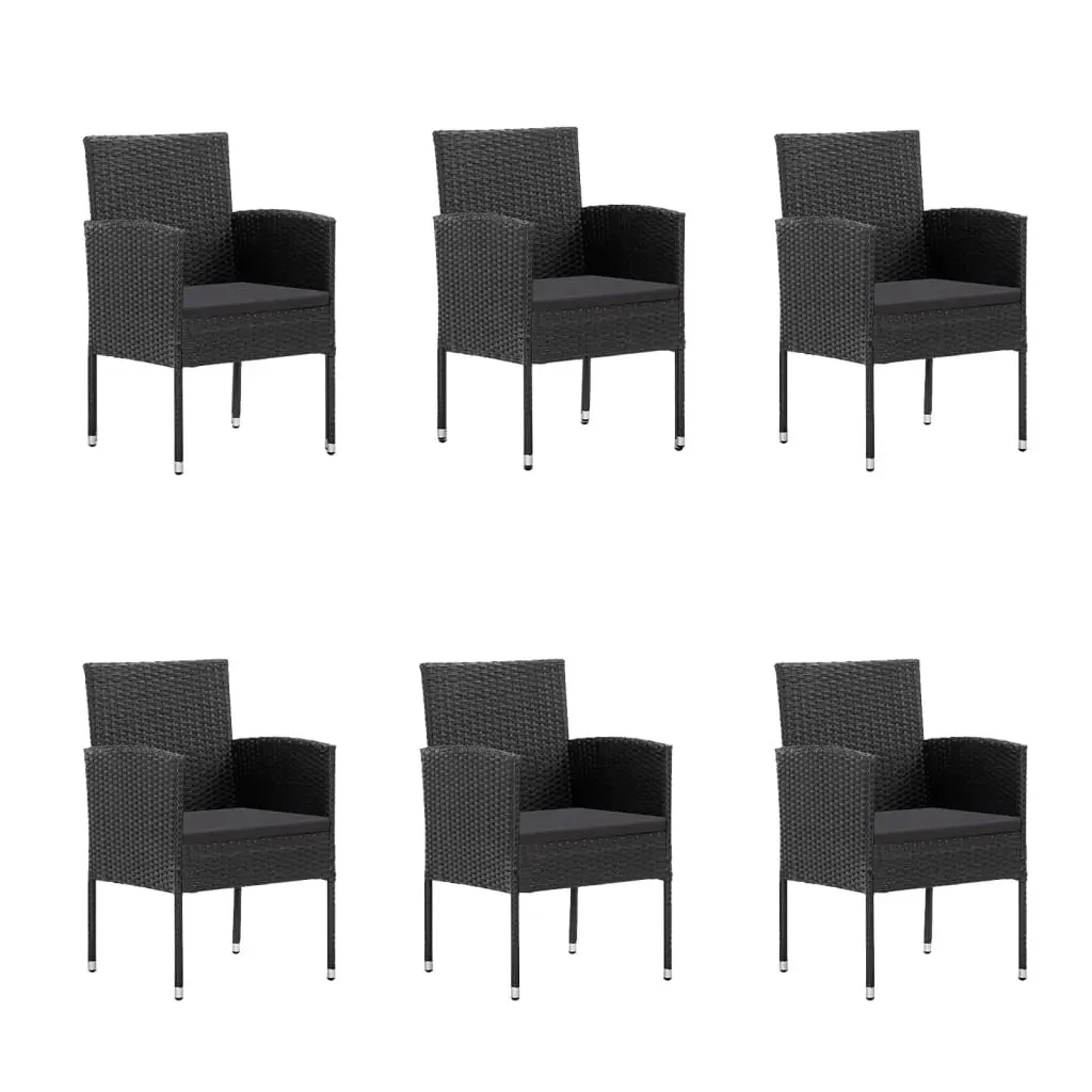 7-Piece Garden Dining Set with Tempered Glass Top