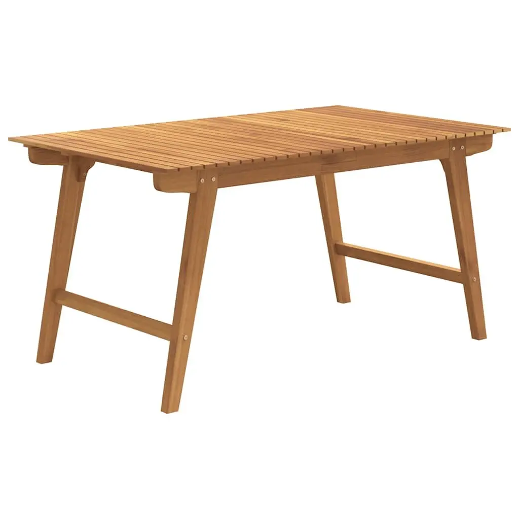 Outdoor Dining Set 5 Piece Solid Acacia Wood Furniture Brown Table and Chairs