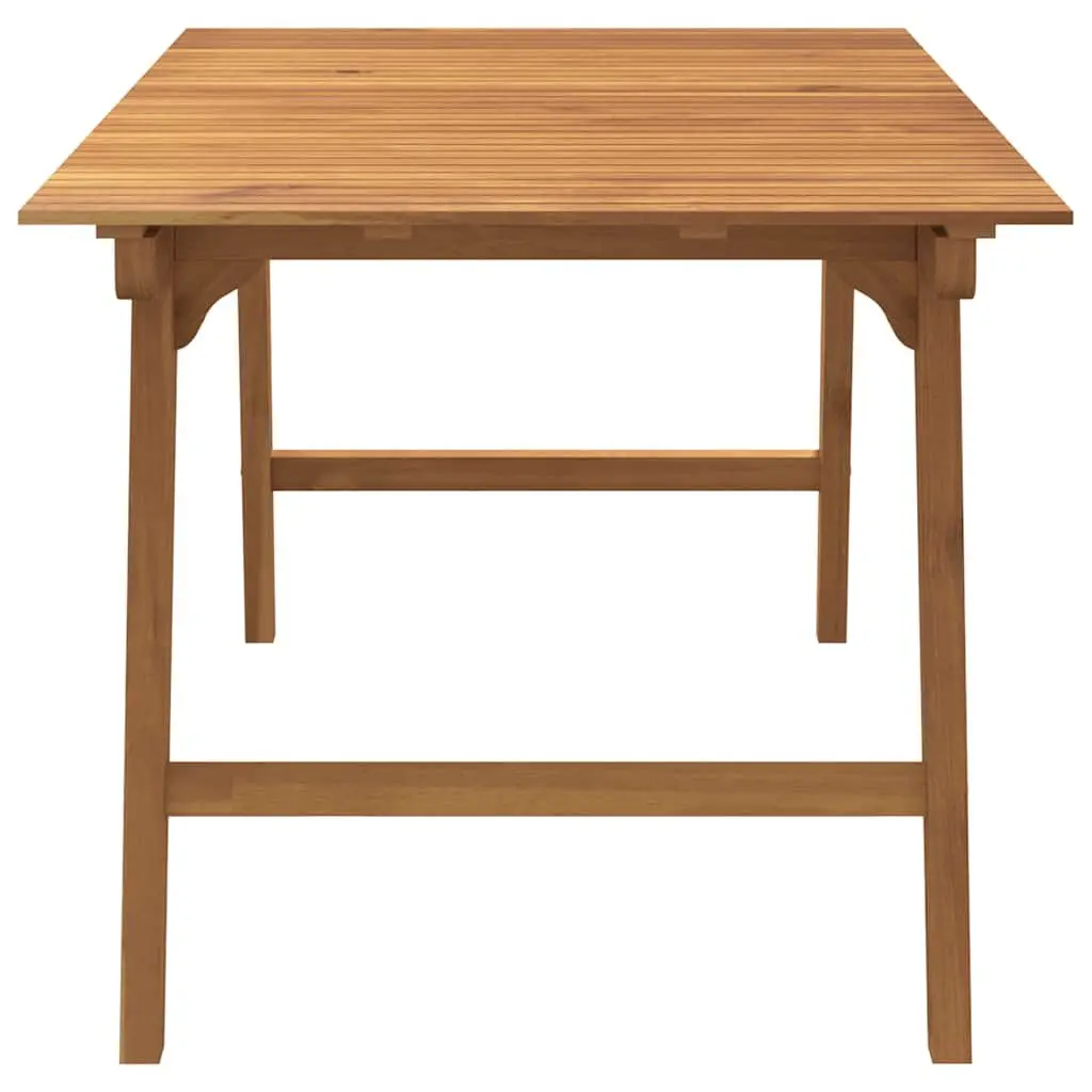 Outdoor Dining Set 5 Piece Solid Acacia Wood Furniture Brown Table and Chairs