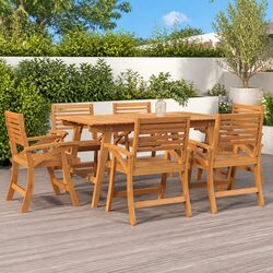 Specifications of 7-Piece Garden Dining Set in Acacia Wood