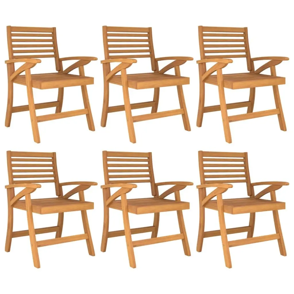 Garden Dining Set Outdoor Use 7 Piece Acacia Wood Patio Furniture