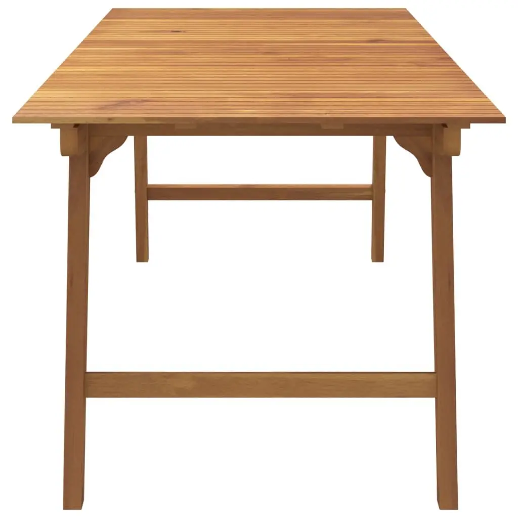 Garden Dining Set 9 Piece Outdoor Patio Furniture Brown Acacia Wood Table Chairs