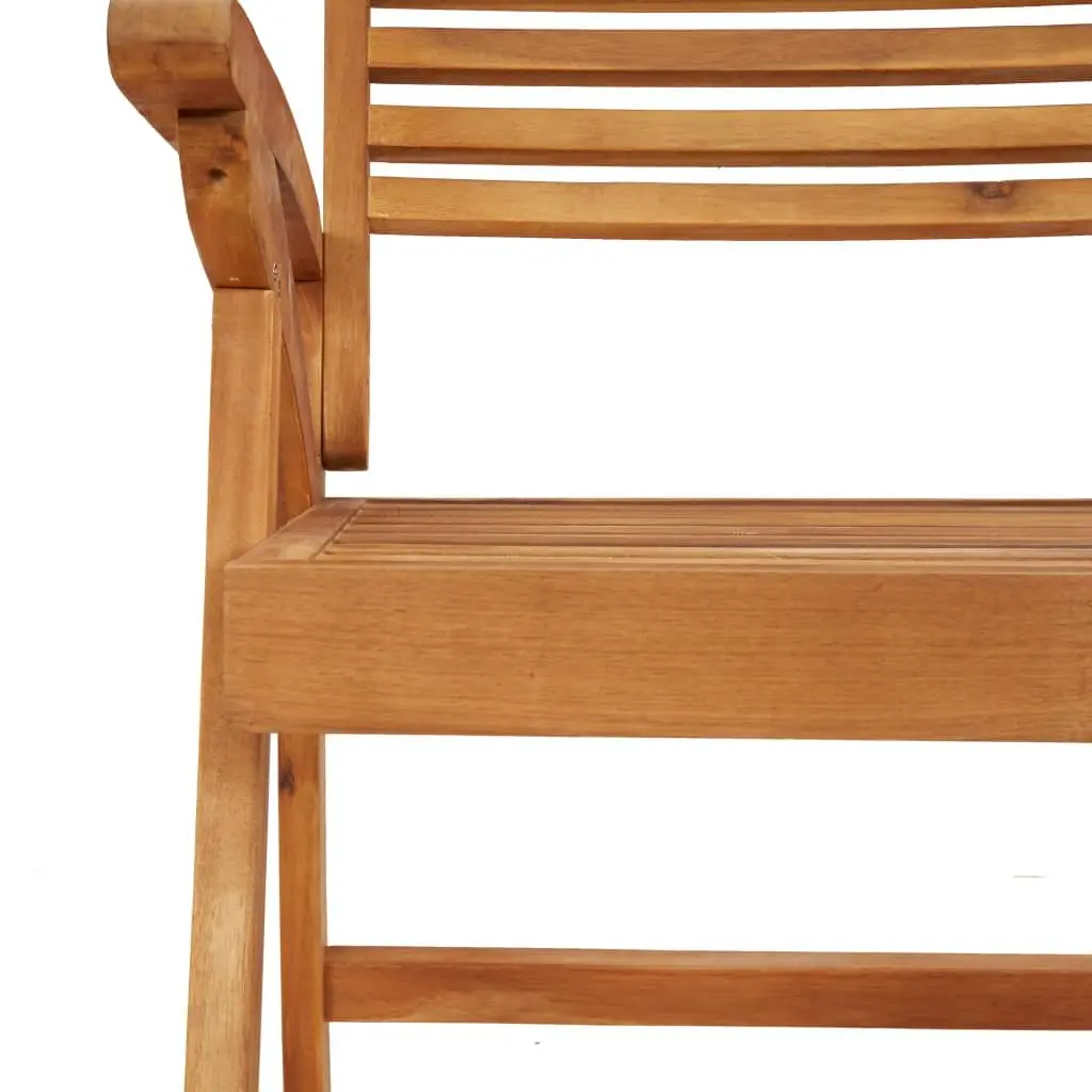 Outdoor Chairs Garden Patio Set 4 Piece Brown Wooden Furniture