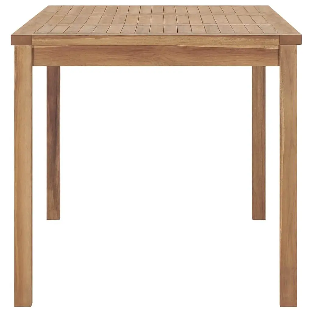 Garden Dining Table Outdoor Use Teak Wood Brown 140x80x77cm