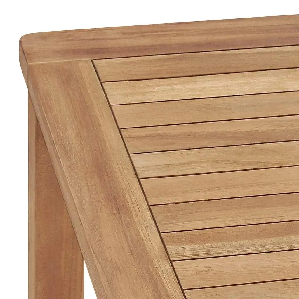 Garden Dining Table Outdoor Use Teak Wood Brown 140x80x77cm