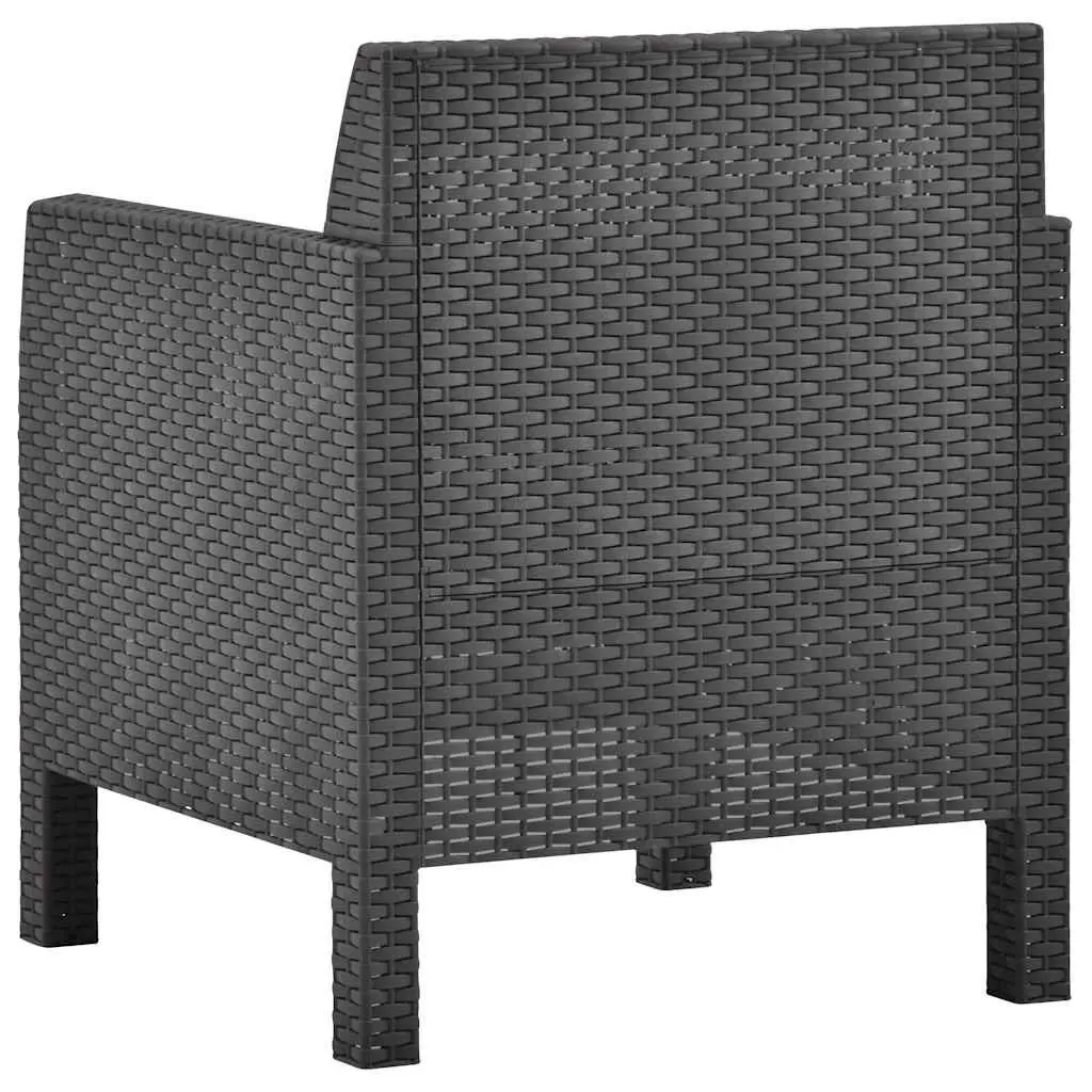 Garden Armchair Outdoor Seating with Cushion Anthracite 63x65x76cm
