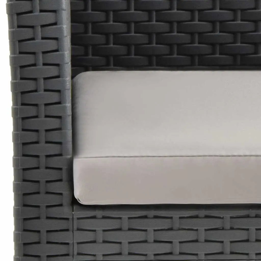Garden Armchair Outdoor Seating with Cushion Anthracite 63x65x76cm