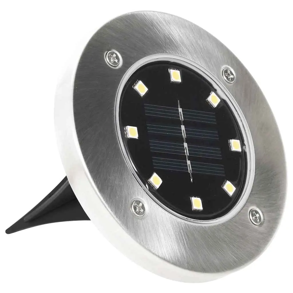 Solar Ground Lights 8 pcs LED RGB Outdoor Garden Patio Path Landscape Lighting