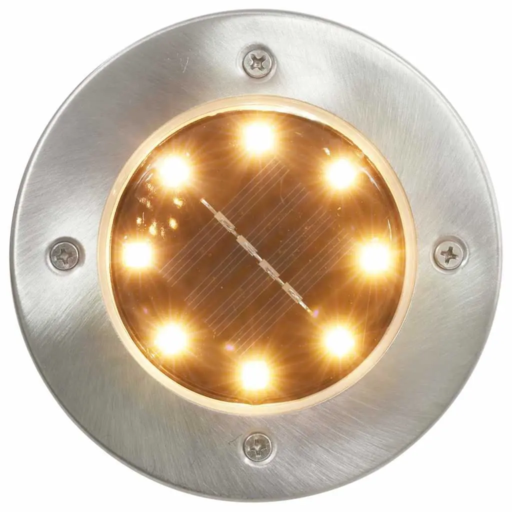 Solar Ground Lights 8 pcs LED RGB Outdoor Garden Patio Path Landscape Lighting
