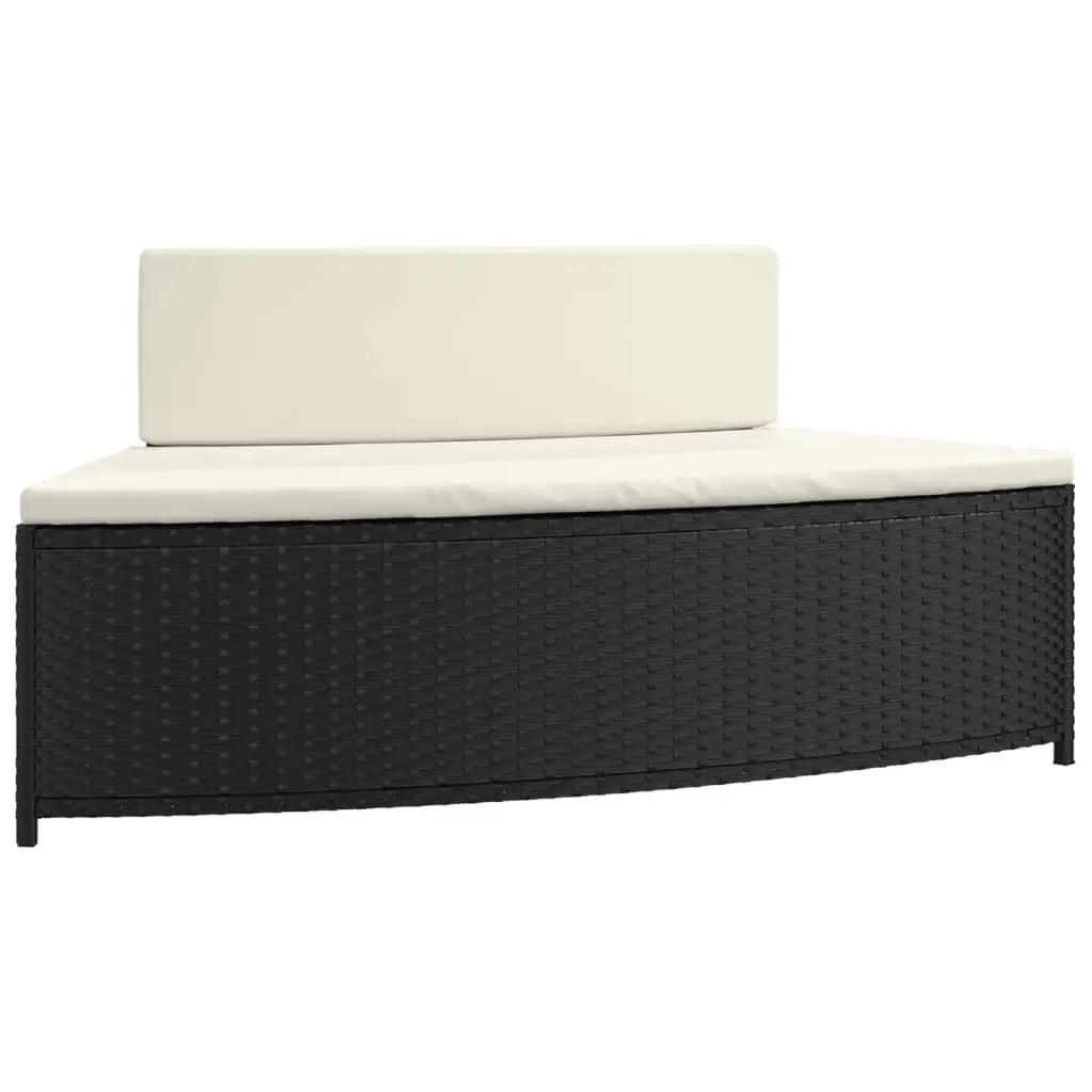 Hot Tub Surround for Outdoor Use with Spa Benches Black