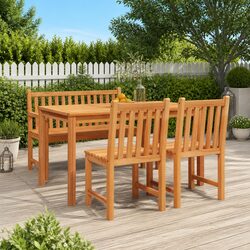 4-Piece Solid Teak Garden Dining Set Specifications